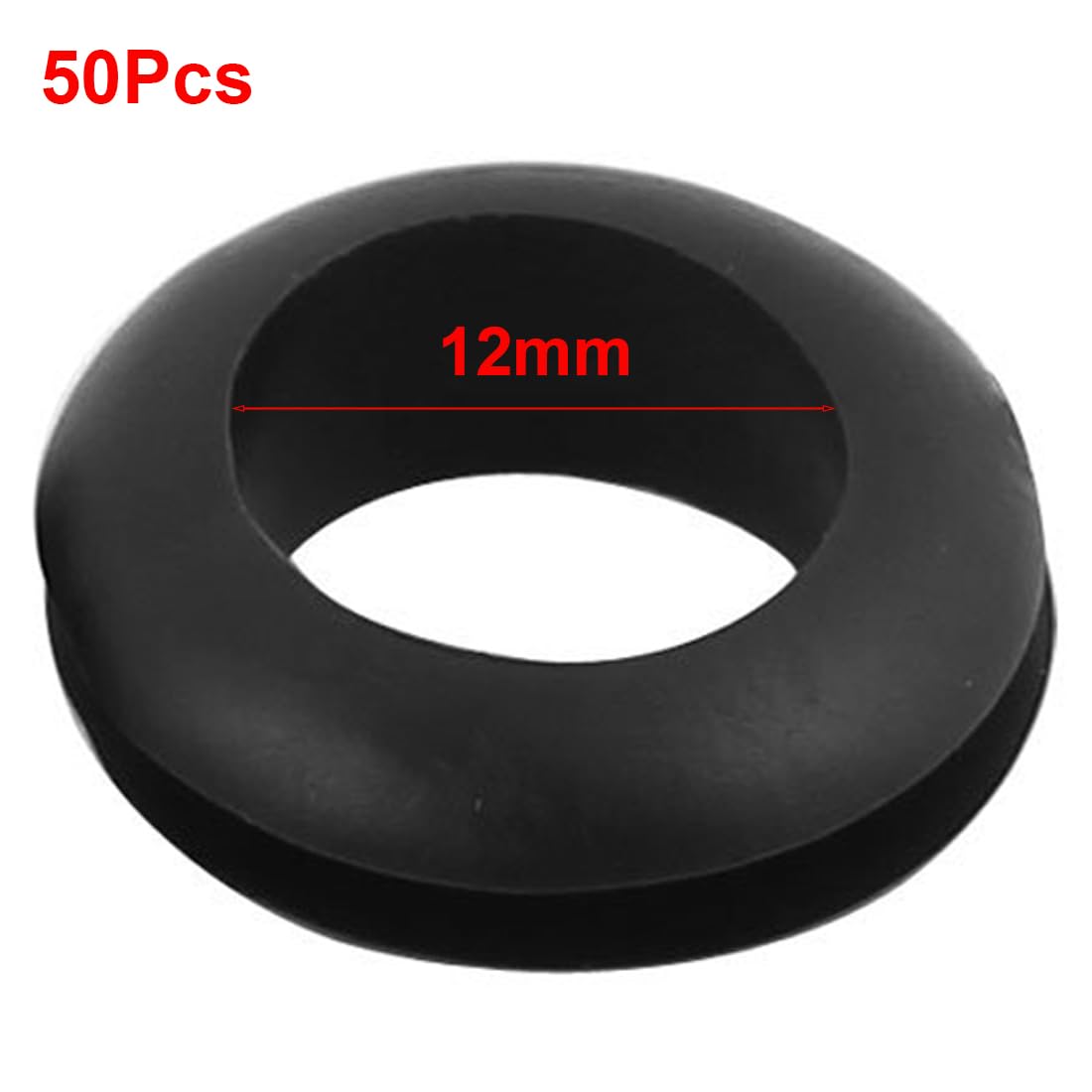 TA-VIGOR 50Pcs Rubber Grommets Cable Wire Protector, 12mm Conductor Wiring Blanking Gasket Ring Grommets - Image 2