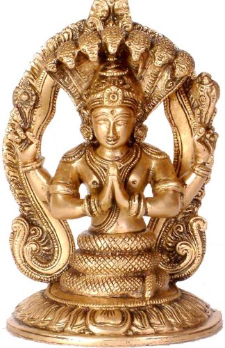 Statue en laiton Exotic India sculpture asiatique traditionnelle et statuette dorée de salon