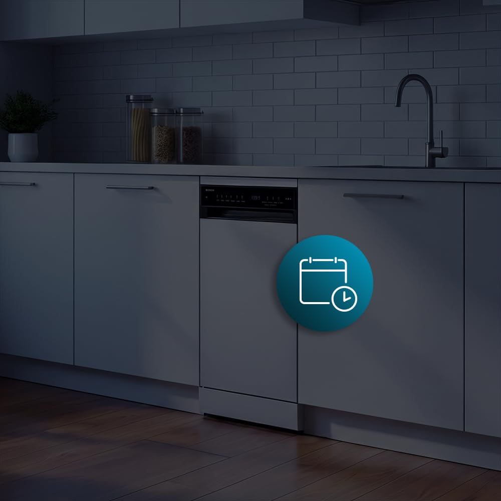 Cecotec Freistehender Geschirrspüler 45 cm Bolero Aguazero 4560 Connected 11 Maßgedecke 9 Programme Energieeffizienzklasse C Weiß