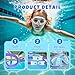 YLKJSWIM Swim Goggles for Kids 3-15 with Earplugs Large Frame Anti-Fog/UV No Leaking Pool Water Swimming Goggles for Boys Girls Youth Toddler (2pcs)