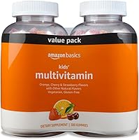 Vista 6 de Yaxa Basics Multivitamínico para niños, 190 gomitas, naranja, cereza y fresa (anteriormente Solimo)