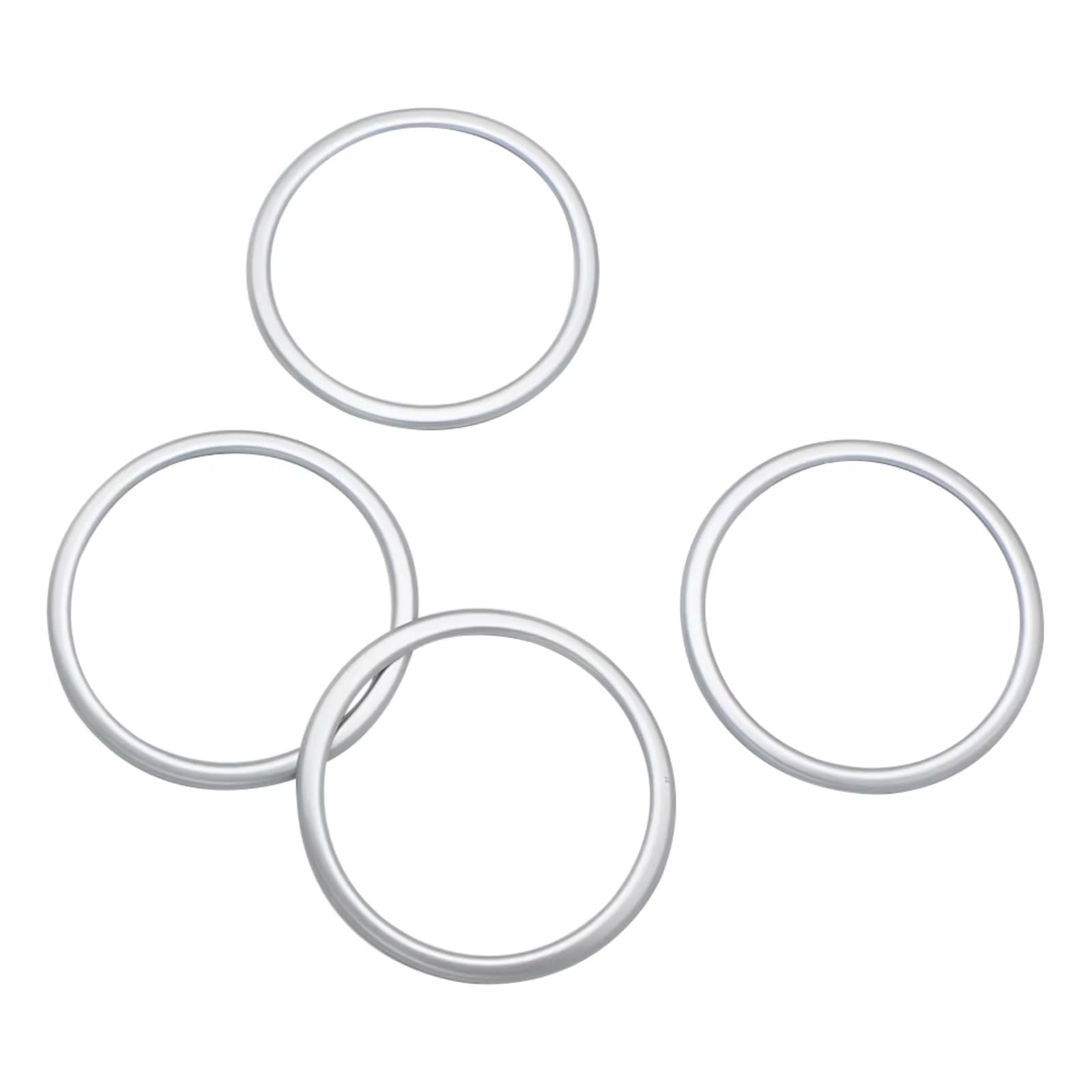 Car Interior Moulding Trim for BMW X1 F48 2016-2022 Car Interior Accessories 4 Piece/Set Front & Rear Door Speaker Cover Ring Trim Sticker(ABS Sliver)