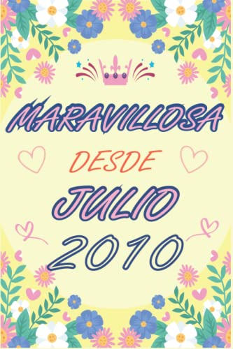 CUADERNO, MARAVILLOSA DESDE JULIO 2010: Regalo de 12 cumpleaños para mujeres y hombres, ideas de 12 cumpleaños... un cumpleaños... divertido, cuaderno ... regalo de 12 cumpleaños para él/ella.