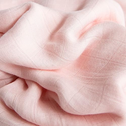Image of Little Unicorn - Blush Peony Deluxe Swaddle Set | Set of 2 | 100% Rayon Muslin from Bamboo | Super Soft | Newborns and Infants | Large 47 inch x 47 inch | Machine Washable