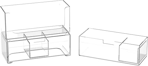 Miniatura 9 de Cajones de almacenamiento apilables de plástico transparente, organizador de cajones de baño, organizador de gabinete de medicina, organizadores de