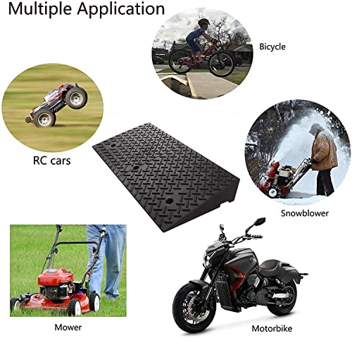 Rampa portátil para bordillo de alta resistencia, de caucho y plástico, altura 9-16 cm, para automóvil, entrada, acera, scooter, bicicleta, motocicleta y silla de ruedas (tamaño: 100x50x11 cm) miniatura 5
