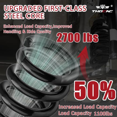 Image of Rear Heavy Duty Coil Springs for Ram 1500 2009-2018 2wd 4wd, 50% Extra Load Capacity (1100 lbs), Maintains Factory Ride Height, For Truck Towing