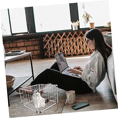 Beaupretty 1 Unidade Gaiola Dobrável Para Gatos Canil Pequeno Caixas De Gato Casinha De Transportado