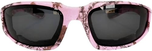 Miniatura 2 de OWL Gafas de motocicleta para mujer, con espuma acolchada, marco rosa, gafas de ciclismo UV400 de policarbonato para mujer