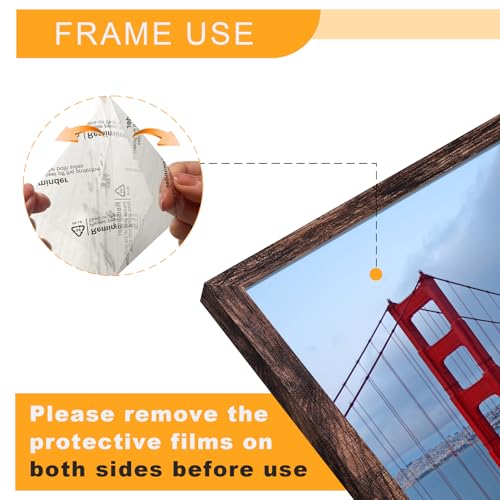 Image of BESCRCL 11x17 Picture Frame Engineered Wood Frames, Brown, 1 Pack