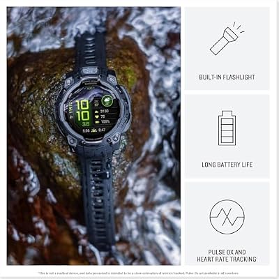 PlayBetter Garmin Instinct 3 Alpine Rush AMOLED (Citrine, 45 mm) Outdoor GPS Smartwatch Gift Box Bundle - Built-in Flashlight, 24/7 Health & Wellness Screen Protectors, Wall Adapter & Case