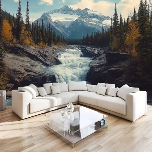 Papier Peint 3D Forêt D'Automne Tapisserie Murale Haut de Gamme Grand Format 300X210Cm JEDTAKCT