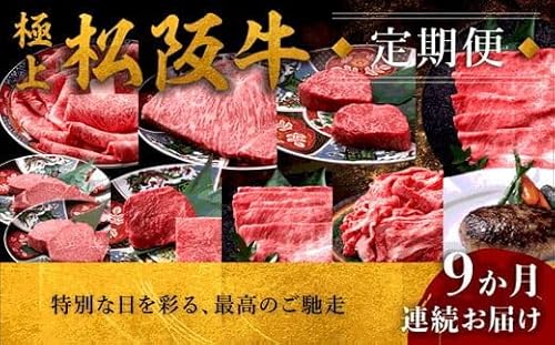 極上松阪牛 贅沢コース[定期便9ヵ月](ヒレ・シャトーブリアン・サーロイン・赤身・霜降り・すき焼き・しゃぶしゃぶ・ハンバーグ・松阪牛 松坂牛 肉 霜降り肉 ブランド牛 国産牛 贈り物 ギフト 和牛 )[30-24]