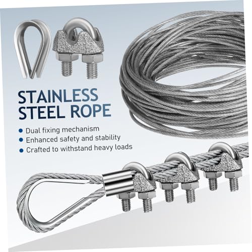Câble acier durable pour corde à linge extérieure et décoration