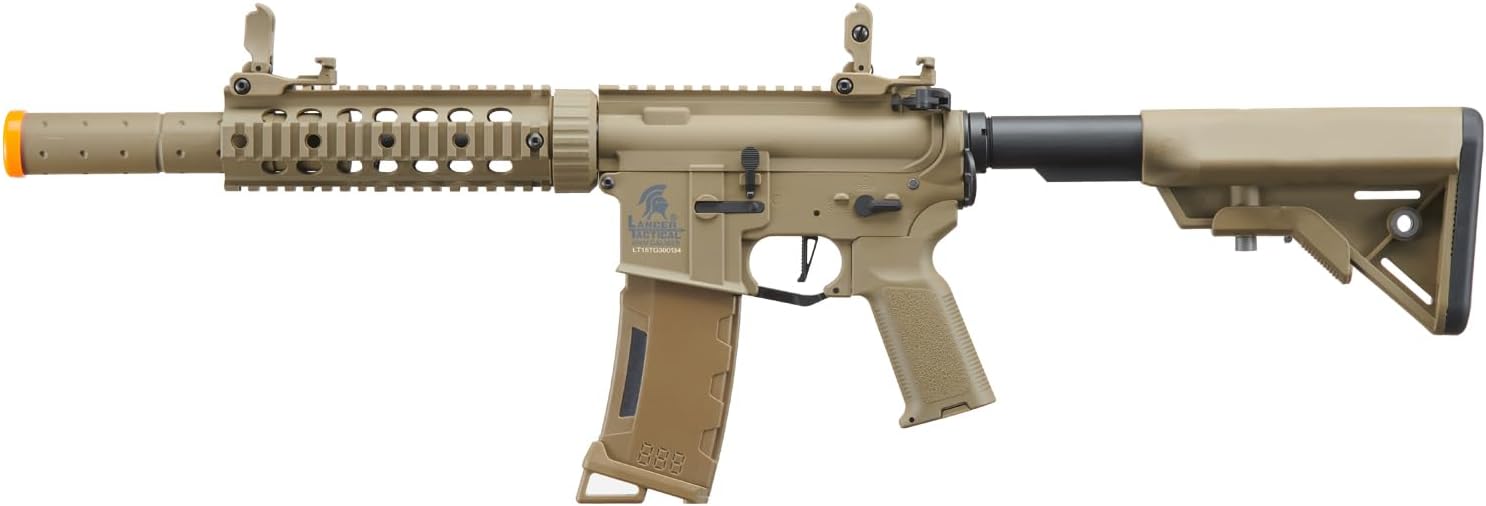 Lancer Tactical Gen 3 M4 Carbine SD AEG Airsoft Rifle Color Tan