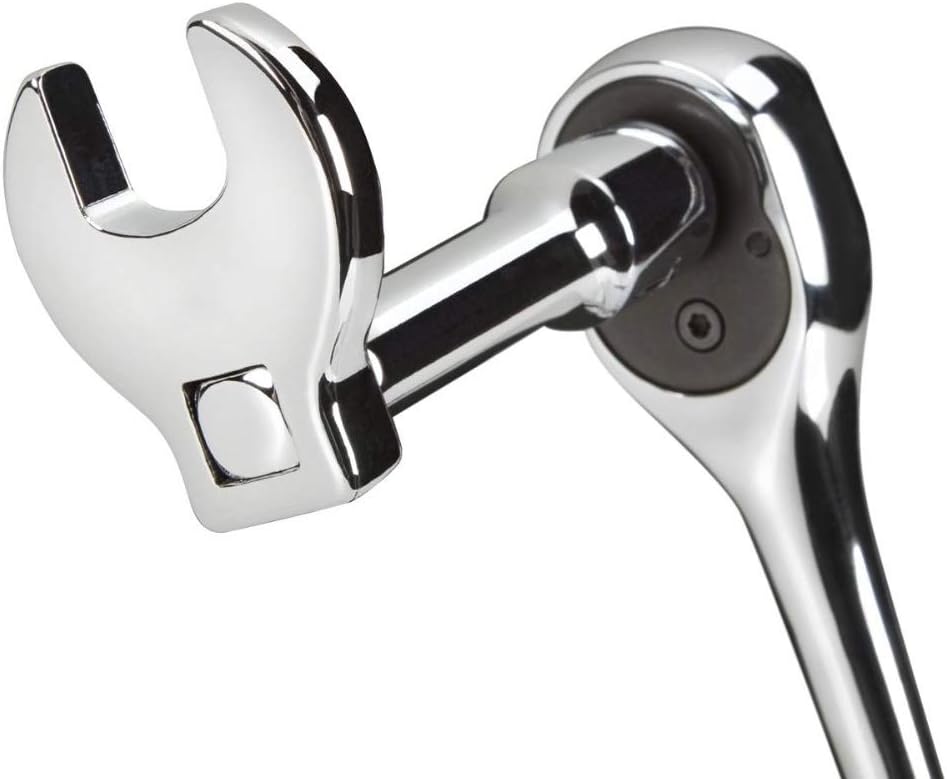 60% Off Discount URREA 3/8 Drive Crowfoot Wrench - 21mm Open End Socket Wrench with Drop Forged Construction & Nickel-Chrome Finish - 4921M