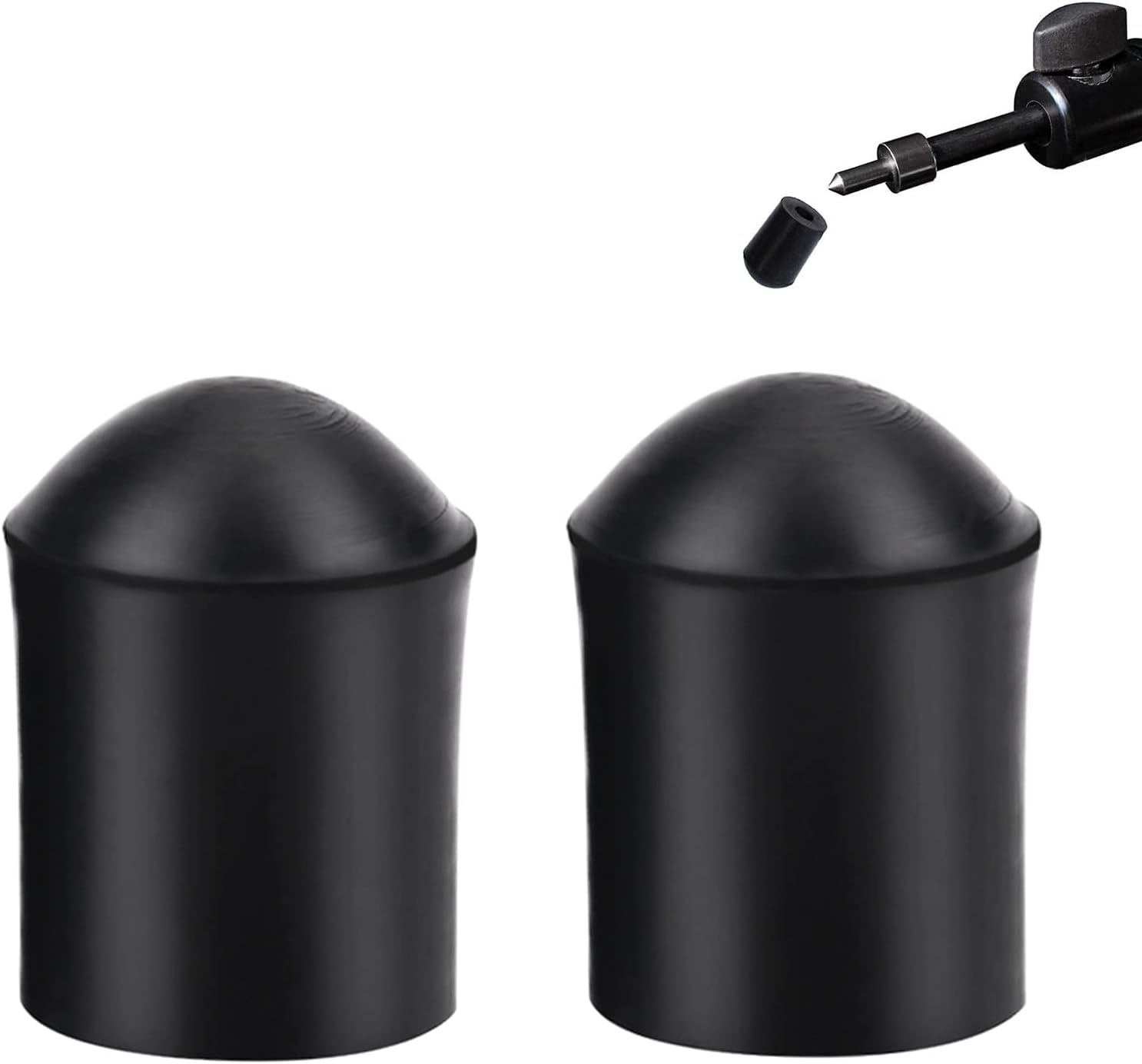 Double Bass Endpin Rubber Tip Stopper, 2PCS Rubber Tip for Cello Endpin, Protector End Pin Cap Accessory (Inner Diameter: 10mm)