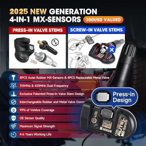 image for Autel MaxiTPMS TS508WF KIT, 2025 TPMS Programming Tool WiFi Ver of TS5