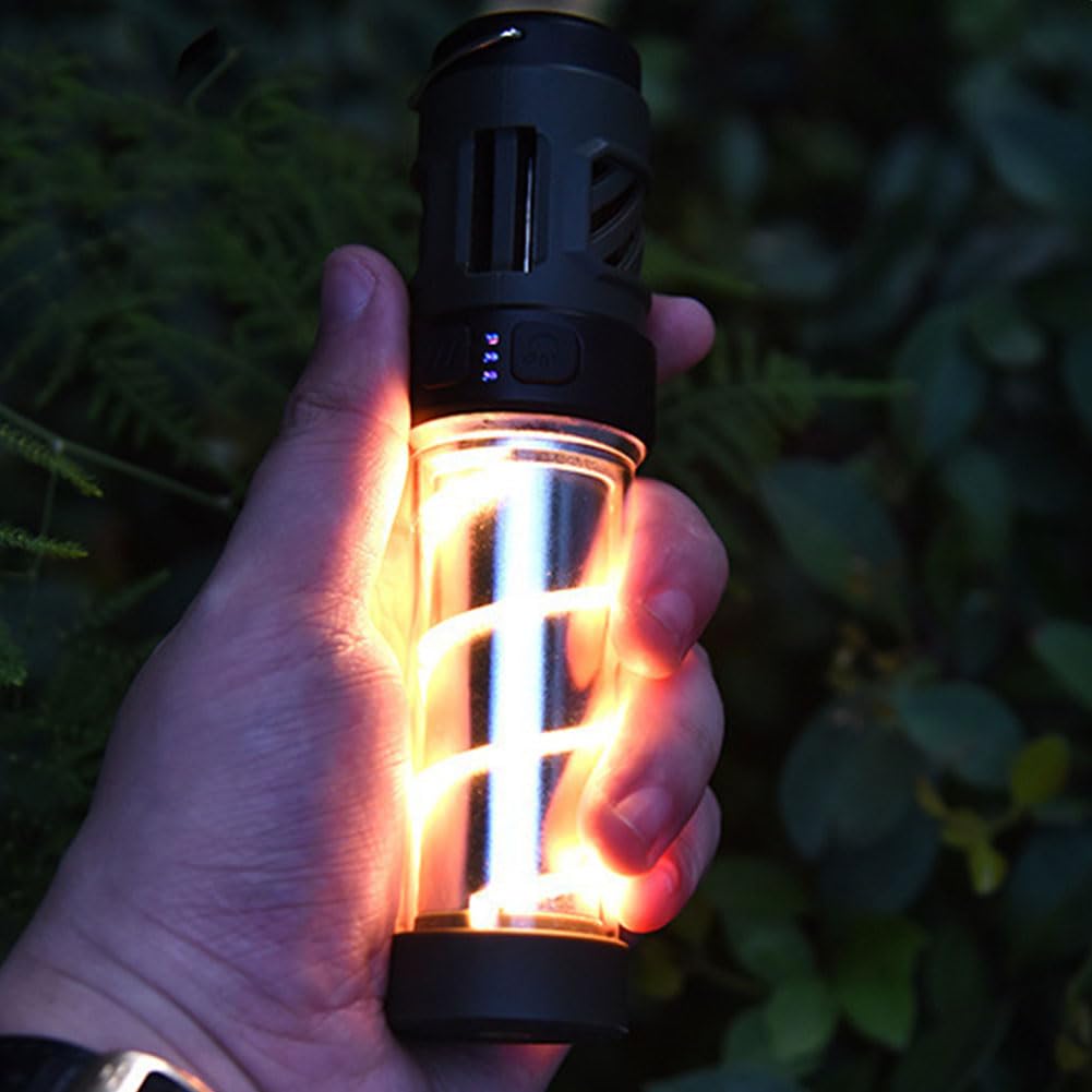 Lampki kempingowe do wielokrotnego ładowania, odstraszacz komarów LED, lampa kempingowa, przenośna latarka z magnetyczną podstawą statywu, latarnia, wodoodporna, na piknik w ogrodzie na