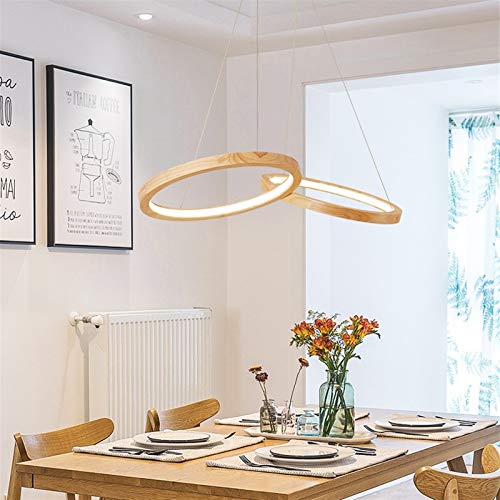 Lustres à LED suspension circulaire solide réglable pour salle à manger - 2