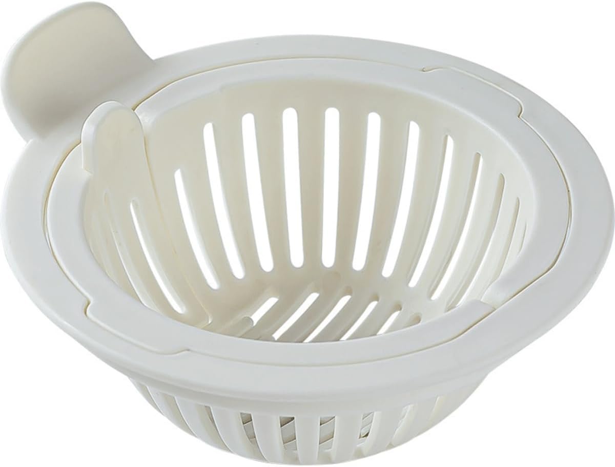 1PC Kitchen Sink Strainer, Anti-Clogging Drain Filter Basket for Dishwashers & Vegetable Washing Basins, Easy-Dump Food Catcher Drainage Device, Grey