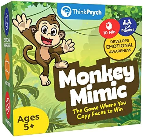 ThinkPsych Monkey Mimic - Copy Faces to Win | Fun & Educational Kids Games | Ages 5+ | Social Emotional Learning Activities | Therapy Games | Easy to Play!