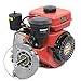 TBVECHI Diesel Engine, 196cc Engine 4 Stroke Single Cylinder Engine Vortex Oil System Air Cooling 2.2kw (Red)