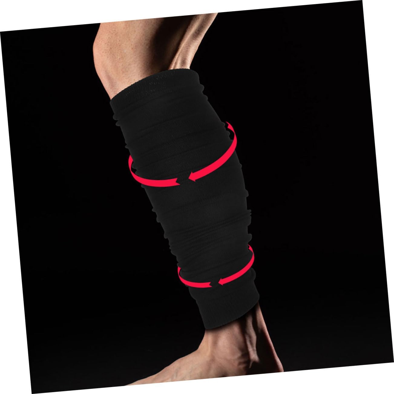 KOMBIUDA 2pcs Calf Compression Sleeves for Men Women Elastic Support for Varicose Veins and Breathable Non- Design for Running and Cycling