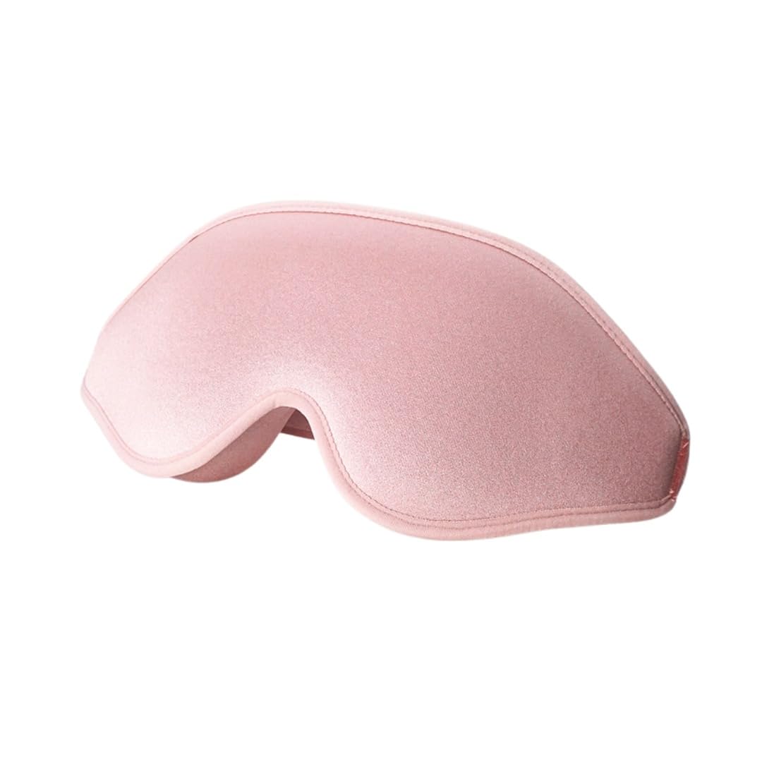AeroDel 3D Sleep Mask for Women & Men – Ultra-Soft Contoured Eye Mask Blindfold, Adjustable Strap, Lightweight Memory Foam, 99% Shading Rate, Breathable & Comfortable for Sleep, Travel, Shift Work - PINK