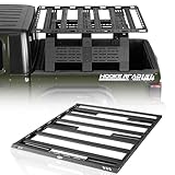 Hooke Road Mid-Size Truck Bed Rack Roof Rack Top Storage Platform Universal for Jeep Gladiator JT, Toyota Tacoma, Chevy Colorado, Ford Ranger Pickup