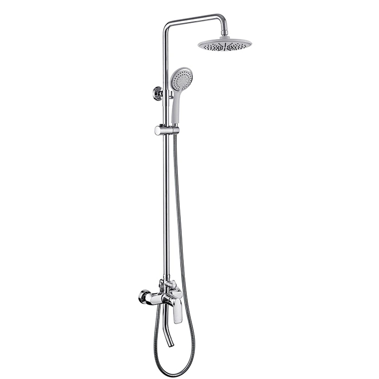 Ensemble de robinets de douche chromés triple fonction pour équiper baignoire et cabine