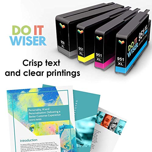 Do it Wiser Compatible Ink Cartridge Replacement for HP 950XL 951XL 950 951 HP OfficeJet Pro 8600 8610 8620 8630 8625 8100 8615 8640 8660 251dw 276dw (4-Pack) - Thumbnail 3