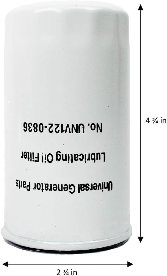 Universal Generator Part Replacement for Onan 0122-0836 Oil Filter and 0167-1638 Spark Plug – Compatible Oil Filter and Spark Plugs