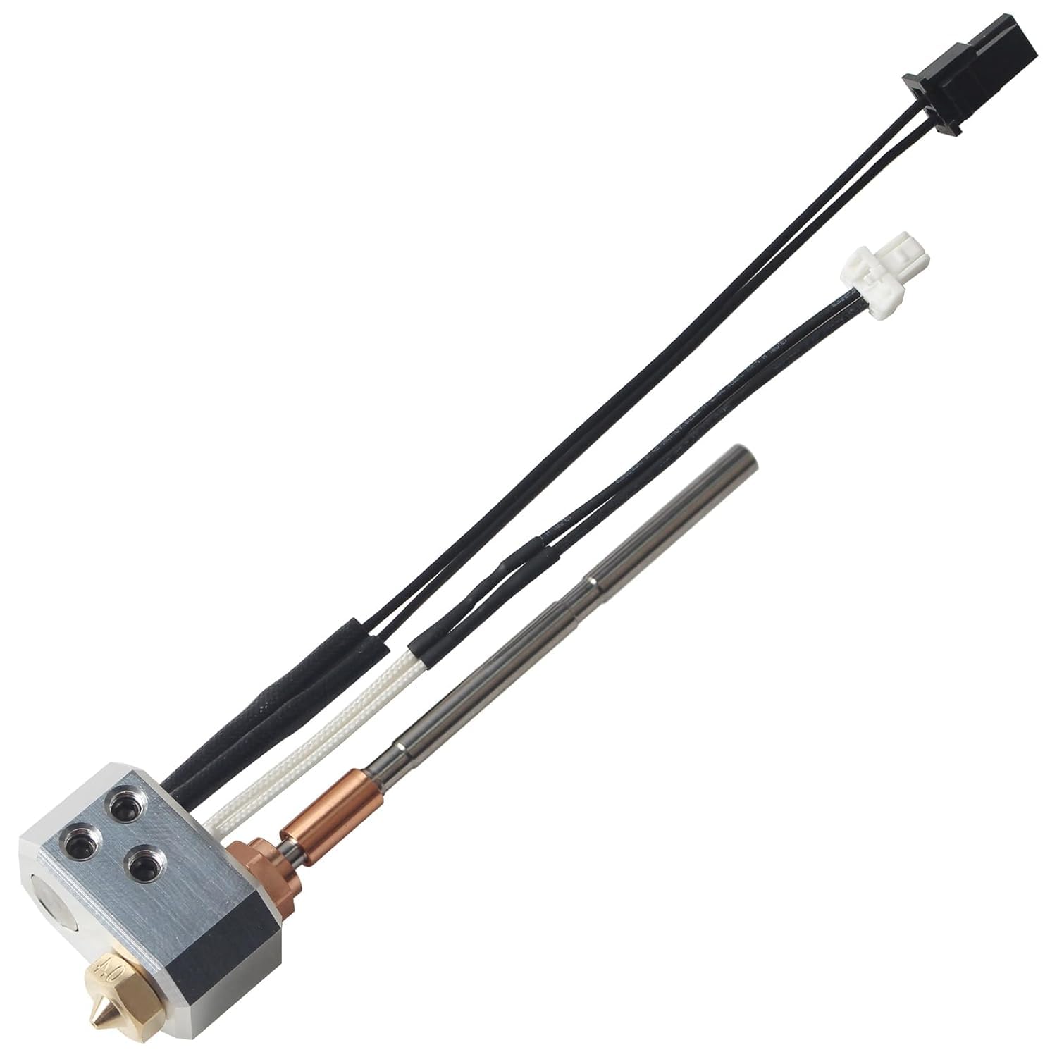 Prusaa MK4 Druckkopf-Kit – XL Hotend Ersatz: Nextruder Heizblock Silikonsocke Messing gehärtete Stahldüse 0,4 mm 104NT Thermistor 24 V 40 W Heizpatrone – 3D-Druckerzubehör