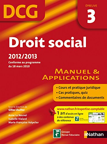 DROIT SOCIAL EPREUVE 3 DCG