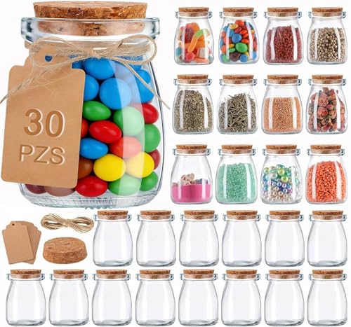 El Mejor Listado de Cilindros los 5 mejores. 42 30 Piezas Tarros de Vidrio con Tapas de Corcho, Frascos de Vidrio con Tapa de 3.4 oz(100ml), Ideal para Fiestas de Cumpleaños, Bodas,Fiesta de Bienvenida Al bebé,Regalo de Fiesta...