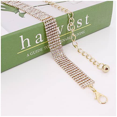 jascaela Women's Sparkle Rhinestonel Chain Belt Glitter Waist Belt for Wedding Dress Formal dress2