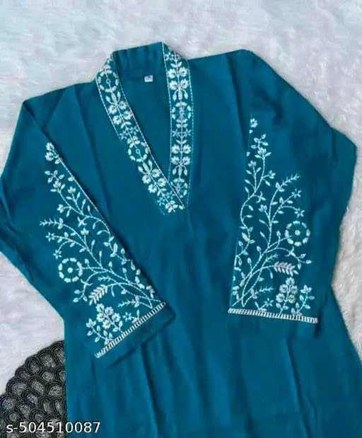 Image of Cotton Kurta Set for Women | Kurta with Pant Casual Ethnic Outfit