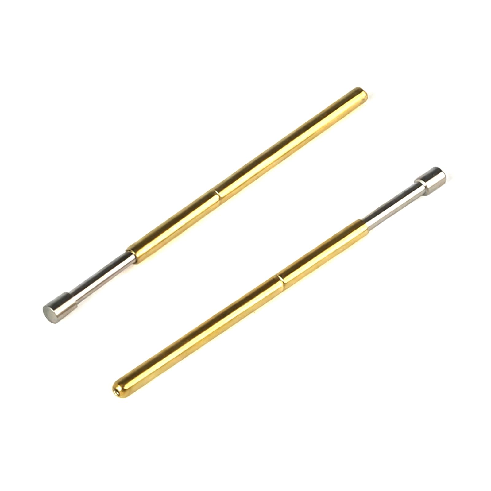 100Pcs P100-G2 Spring Test Probes, 1.5mm Flat-Tip Pogo Pins Dia 1.36mm Length 33.35mm for PCB Board Testing Contact