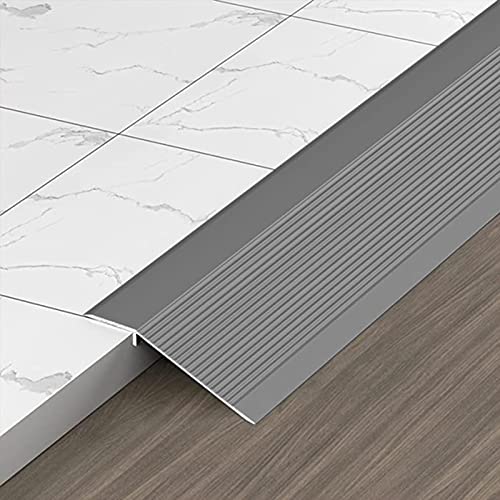 Barre de seuil découpable 140 cm noire extra large pour jonction moquette bois