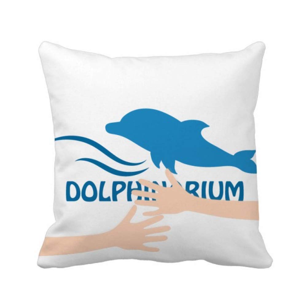 Coussin dauphin bleu océan 40x40 cm housse imprimée DIYthinker