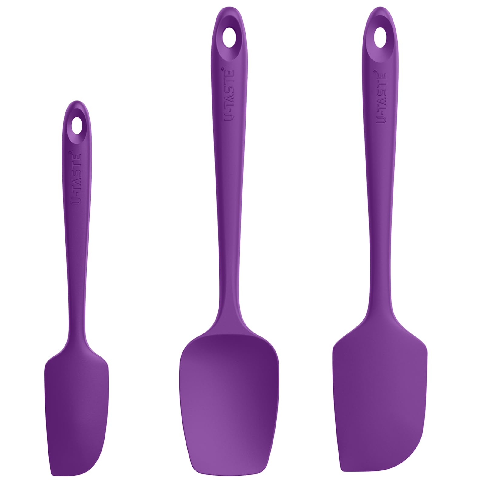 U-Taste Silicone Spatula Set of 3, 250℃ Heat Resistant, Purple — image 1