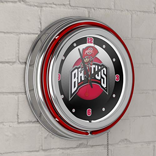 Ohio State Rushing Brutus Neon Clock #TOP4