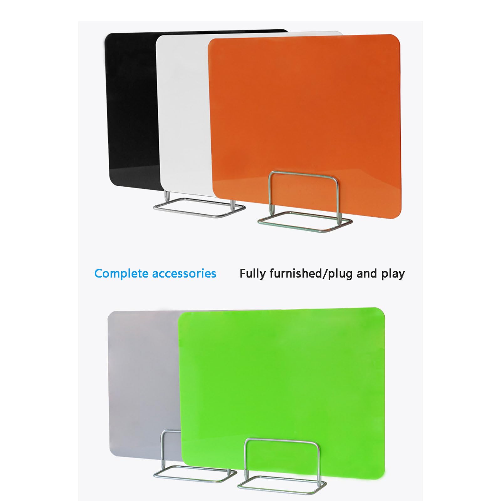 Panel Divisor de Escritorio acrílico - Protector contra estornudos, Pantalla de privacidad y Separador para exámenes, Clip móvil para Espacios de Trabajo, Azul 50x40cm - Mejora la Seguridad