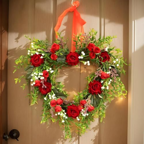 Couronne de porte extérieure et guirlande décorative de Noël et Pâques - 4