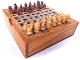 ajedrez de bolsillo electronico Fabricado a mano en Tailandia Logica Juegos Art. Ajedrez para Viajadores - Juego de Bolsillo - Caja Especial De Madera Preciosa