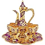 Matériau et taille : le lot de tasses à café turques est fabriqué en métal. De petite taille, veuillez confirmer qu'il répond à vos besoins avant de commander. Théière : 12,5 x 7 x 22 cm. Tasse : 4,3 x 4,3 x 7,5 cm. Diamètre du plateau : 9. 64inch / 24.5cm