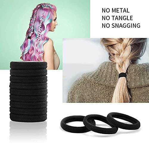 Image of GITGRNTH Soft Cotton Hair Ties for Women - No Damage Elastic Hair Bands - Durable Rubber Band for Women - Ideal Ponytail Holders - Comfortable Hair Accessories - Gentle on All Hair Types - Perfect for Thick and Thin Hair - Scrunches for Women - Kids Hair Rubber Band