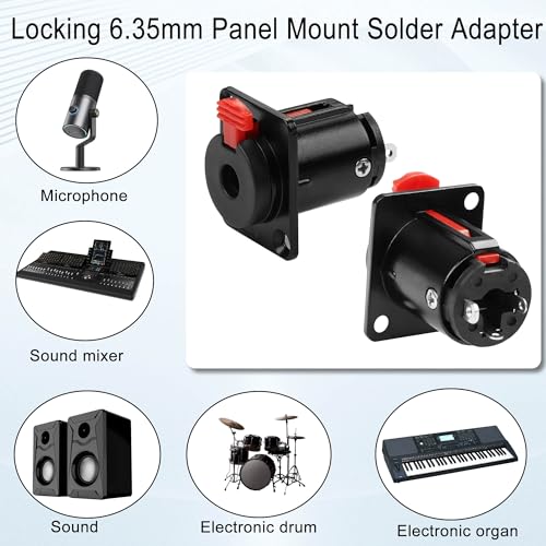 Adaptador de soldadura QIANRENON TRS 6.35mm lock panel miniatura 6