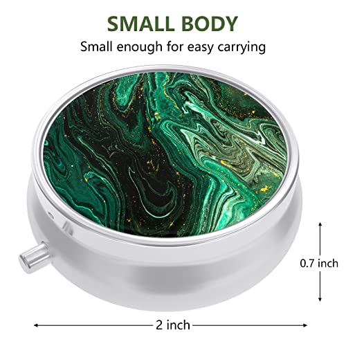 Image of Pill Box, Small Pill Case for Purse & Pocket, Travel Medicine Organizer | Cute Travel Medicine Organizer, Portable Medicine Container Holder to Hold Vitamins, Medication, Fish Oil & Supplement